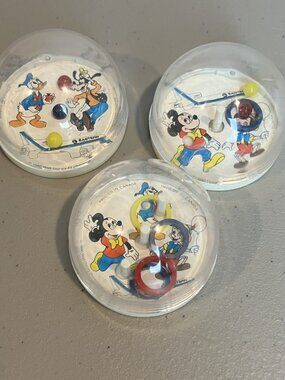 Eastern Airlines Walt Disney Bubble Games Balls Ring Toss 3‎ Different Vtg 1980
